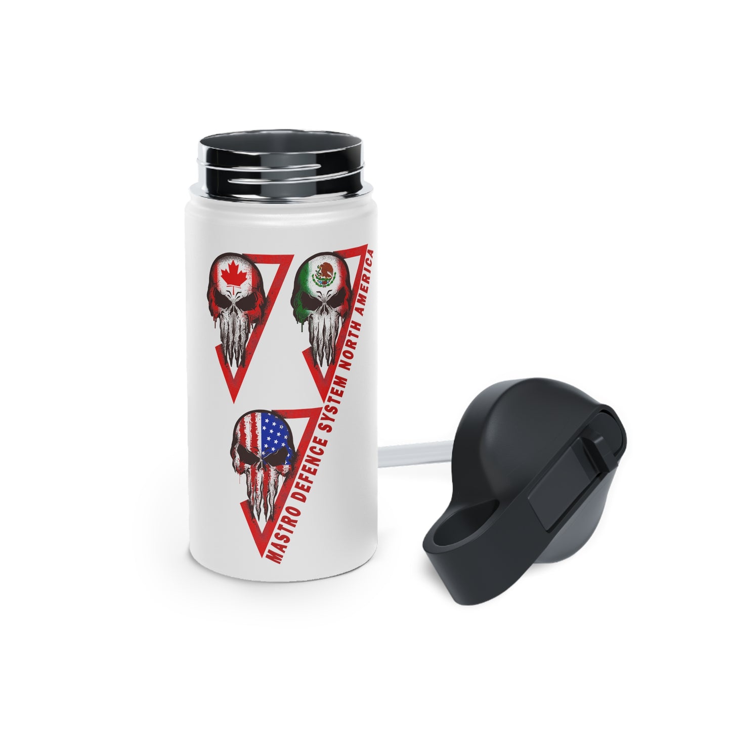 MDS North America Stainless Steel Water Bottle with straw