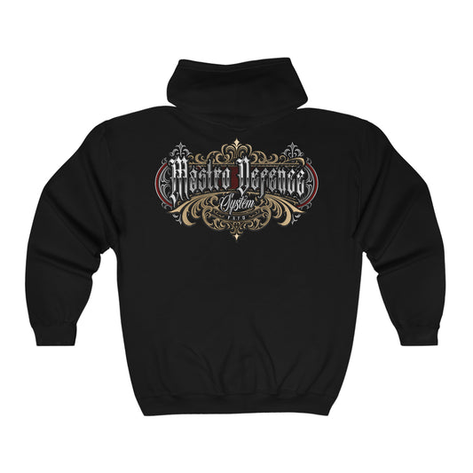 Stylized Mastro Defence System Unisex Full Zip Hooded Sweatshirt